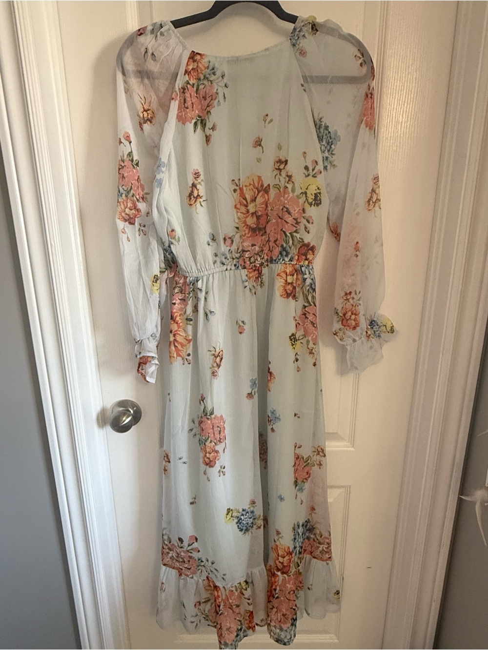 NWT PATRONS OF PEACE Floral Long sleeve Maxi Dress Romantic Boho Ethereal Fairy - Picture 7 of 9